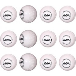 AVM White Wind Cricket Ball (Pack of 12)